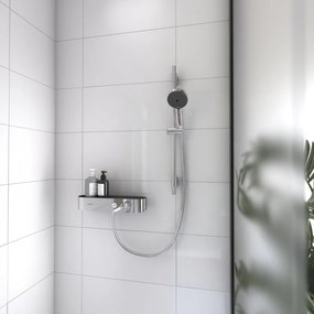 Doccetta con flessibile doccia e barra di scorrimento HANSGROHE Pulsify Blend in abs cromo L 10 x H 71.4 x P 29.7 cm anticalcare 3 getti