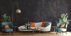 Gres Porcellanato Effetto Metallo Ossidato Nero 60X120 - Efbk045