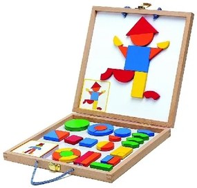 Geoform - valigetta con pezzi in legno magnetici