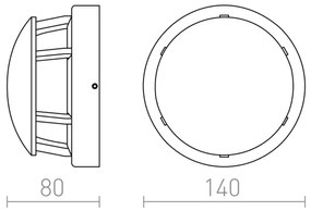 RED - Design Rendl - R11963 - Lampada da esterno a LED  FAROS LED/3W/230V IP54