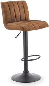 Sgabello da bar H-89 in velluto marrone - H108 cm