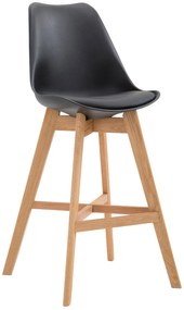 Sgabello Barhocker Cannes İn Plastica Con Design Moderno E Comfort Ottimale / Schwarz / Natura