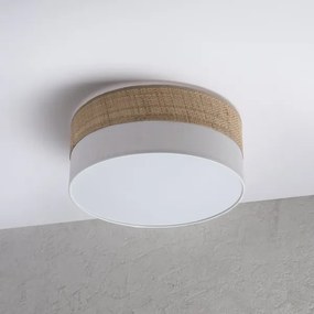 Plafoniera SIRJA DOUBLE BOHO 2xE14/15W/230V Ø 35 cm beige/bianco