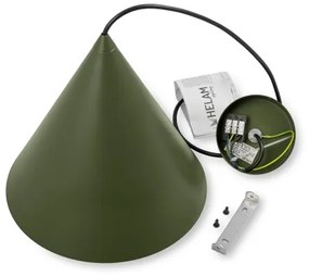 Lampada a sospensione ETNA II con cavo 1xE27/15W/230V Ø 25 cm verde