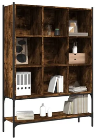Libreria rovere fumo 102x30x141,5 cm in legno multistrato