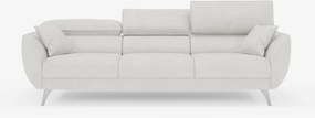Michelangelo 4 Posti – Divano con 3 sedute estensibili e poggiatesta reclinabili in elegante tessuto vellutino smacchiabile T30