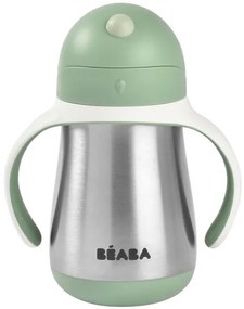 Beaba - Tazza termoisolante con cannuccia 250 ml verde