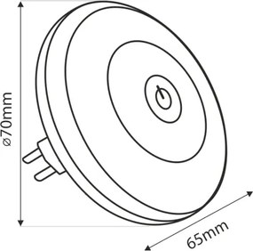 LED RGBW Luce notturna LED/1W/230V bianco