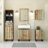 Set Mobili da Bagno 5 pz in Legno Massello di Recupero 3200647