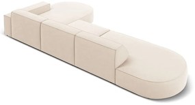 Divano angolare in velluto beige (angolo destro) Jodie - Micadoni Home