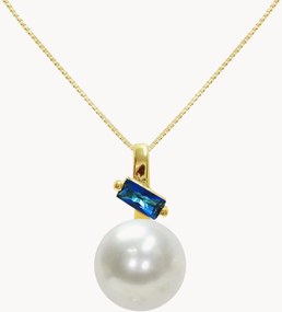 Collana in argento fatta a mano placcata in oro Mist