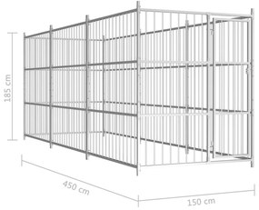 Canile da esterno 450x150x185 cm