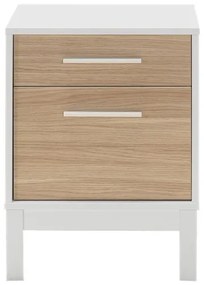 Comodino 60x45 cm bianco/marrone