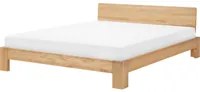 Letto in legno di pino chiaro 180 x 200 cm Testiera a doghe minimalista