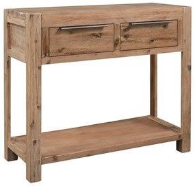 Tavolo Consolle 82x33x73 Cm İn Legno Massello Di Acacia /