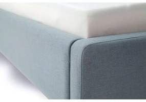 Letto matrimoniale imbottito blu/grigio con contenitore con rete inclusa 180x200 cm Mattis – Meise Möbel
