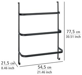 WENKO 24026100 - Porta asciugamani IRPINIA 54,5x77,5 cm nero