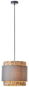 Brilliant - Lampadario a sospensione con filo WATERLILLY 1xE27/60W/230V diametro 35 cm grigio