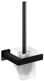 OMNIRES NL80620BL - Porta scopino WC da parete NELSON nero opaco