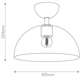 Alora Mood ALM-JUDE-SF-GD-CL-Plafoniera JUDE 1xE27/60W/230V diametro 30,5cm ottone