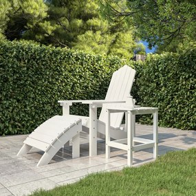 Tavolo da giardino adirondack bianco 38x38x46 cm hdpe