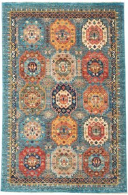 Samarkand Tappeto 130x190 Blu (Pakistan) Annodato A Mano
