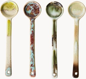 Set di 4 cucchiai fatti a mano con smalto reattivo 70's