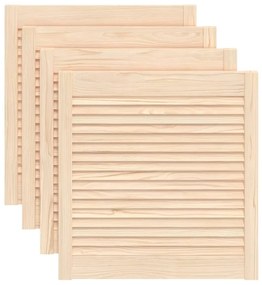 Ante Con Design A Lamelle 4 Pz 61,5x59,4 Cm İn Legno Di Pino /