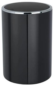 WENKO 22558100 - Cestino INCA 18,5x25,5 cm nero/cromo lucido