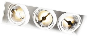 Faretto incasso bianco AR111 Trimless 3 luci - Oneon