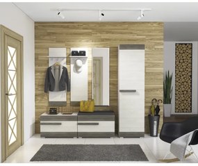 Appendiabiti a parete SARPA 136x40 cm bianco/marrone