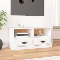 Mobile Porta TV Bianco 93x35,5x45 cm in Legno Multistrato 816464