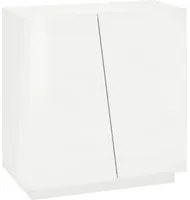 Scarpiera Moderna 2 Ante 80,4x38x86cm - GALAXIA Colore: bianco laccato lucido