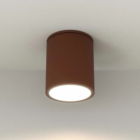 Applique da soffitto Cilindrica PAR30 IP54 in Alluminio e Vetro - Corten Colore del corpo Bianco