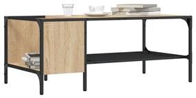 Tavolino salotto ripiano rovere sonoma 100x51x40cm multistrato