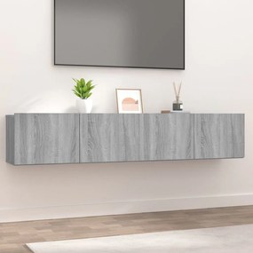 Mobili Tv 2pz Grigio Sonoma 80x30x30cm Legno Multistrato /