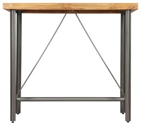 Tavolo da bar teak in massello rigenerato 120x58x106 cm