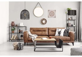 Piantana Contemporaneo Sigfrido Acciaio Bianco Marrone1 Luce E27 Ip20