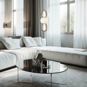 Lampadario LED a sospensione con filo CARO LED/28W/230V cromo