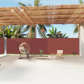 Tenda Da Sole Laterale Retrattile Marrone 180x1200 Cm /