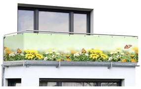 Schermo da balcone in plastica giallo-verde 500x85 cm Butterfly - Maximex