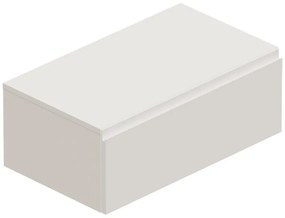 Mobile da bagno sotto lavabo Step bianco opaco L 80.3 x H 30 x P 46 cm 1 cassetto, lavabo non incluso