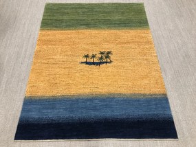 Loribaft Tappeto persiano 150 x 200 Giallo (Iran) Annodato A Mano
