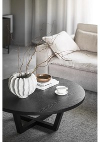 Tavolino rotondo nero in rovere ø 110 cm Boxford - Rowico