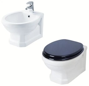 Coppia sanitari sospesi scarico a parete SENSEA charm bianco WC: P 44 x L 36 x H 27 cm, bidet: P 26 x L 32 x H 24 cm