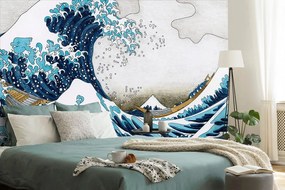 Carta da parati – Riproduzione La grande onda di Kanagawa - Katsushika Hokusai
