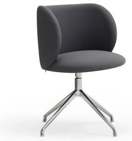 Sedia da pranzo grigio scuro in imbottito Mogi – Teulat