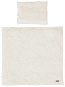 Set copripiumino e federa da bambini color crema per culla 80x80 cm Seashells – Roba