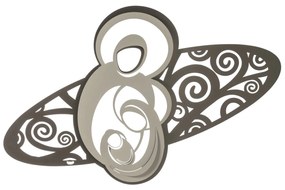 Pannello di design ovale Sacra Famiglia - Fango e avorio