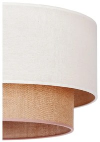 Duolla - Lampadario a sospensione con filo BOHO 1xE27/40W/230V diametro 45 cm color crema/marrone
